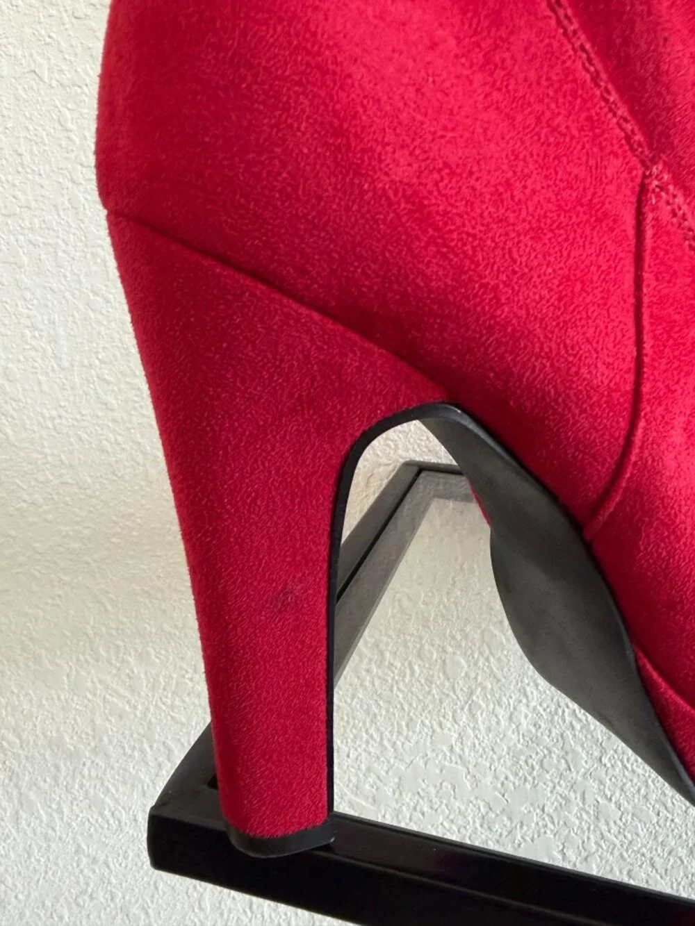 Torrid Bright Red Suede-Like Over the Knee Boots - Size 8